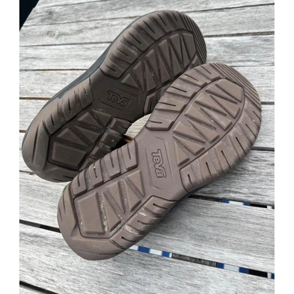 Teva Original Universal Sandals Men's 9  Multicolor Green Tan Blue Hook & Loop